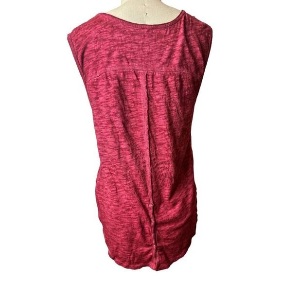 Free People Burgundy Lace Front Sleeveless Top Blouse Women's Size M - Picture 4 of 6